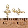 Brass Micro Pave Cubic Zirconia Pendants KK-P308-25G-3