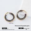 304 Stainless Steel Resin Hoop Earrings for Women KT0951-6-1