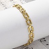 304 Stainless Steel Sqaure Link Chain Bracelets for Women BJEW-F488-21G-02-2