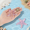 Dyed Natural Quartz Crystal Starfish Display Decorations Figurine Home Decoration DJEW-WH0039-181A-3