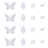 40Pcs 4 Styles Polyester Embroider Thread Iron on/Sew On Patches PATC-TA0001-45C-2