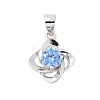 Fine Silver Cubic Zirconia Pendants STER-S008-01B-P-1