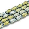 Electroplate Glass Beads Strands EGLA-T025-03E-1