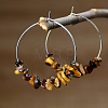 Alloy Hoop Earrings WGA158A-02-1