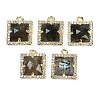 Natural Labradorite Faceted Square Charms G-I375-06G-08-1