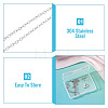 1Pc 304 Stainless Steel Cable Chain Necklaces NJEW-TA0001-24V-4