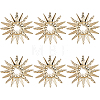 6Pcs Zinc Alloy Buttons BUTT-FH0001-042-1