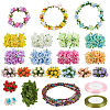 16Pcs Cloth Artificial Carnations Flower Bouquet AJEW-OC0016-37-1
