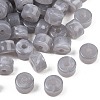 Two-Color Opaque Acrylic Imitation Gemstone Beads AC-CBA3EFE-02K-1
