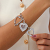 Boho Alloy & Iron & Rhinestone Big Heart Multi-Charm Bracelets for Women WG8B8EA-07-1