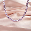 6mm Round Shell Pearl Beaded Necklaces NJEW-L125-009P-02-4