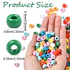 200Pcs Opaque Plastic Beads KY-YW0001-79A-3