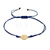 Vintage Metal Religion Saint Benedict Medal Link Adjustable Braided Nylon Cord Bracelets HF0966-3-3