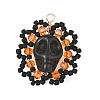 Halloween Gothic Glass Seed Beaded & Synthetic Turquoise Pendants PALLOY-MZ01428-01-1