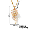 Brass Cute Flower Pendant Necklace for Women ZO6198-1