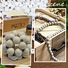 150Pcs Spray Painted Round Natural Schima Wood Beads WOOD-PA0001-69A-6