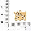 304 Stainless Steel Pendants STAS-H249-11B-G-3
