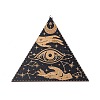 Triangle Rustic Boho Wooden Wall-Mounted Decorations AJEW-L091-B03-1