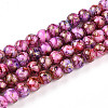 Baking Painted Glass Beads Strands DGLA-N003-4mm-B03-1