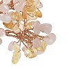 Natural Rose Quartz & Natural Yellow Quartz Chips Tree Decorations DJEW-M012-03C-3