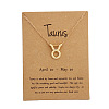 Twelve Constellations Alloy Pendant Necklaces WG2D4F2-12-1