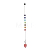 Chakra Synthetic & Natural Mixed Gemstone Pointed Dowsing Pendulums PALLOY-JF02608-01-5