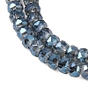 Electroplate Glass Beads Strands GLAA-Q105-03W-3
