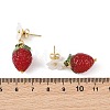 Handmade Lampwork & Acrylic Stud Dangle Earrings EJEW-JE07216-5