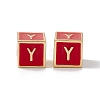 Rack Plating Brass Enamel Beads KK-B060-04G-03Y-2