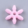 Opaque Solid Color Acrylic Paddle Beads MACR-T030-01-2