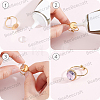 8Pcs 304 Stainless Steel Open Cuff Ring Component STAS-BBC0010-40G-6