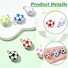 6Pcs 6 Colors Alloy Enamel Pendants ENAM-CJ0007-62-3