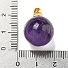 Natural Amethyst Perfume Bottle Pendants G-K338-22G-08-3