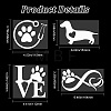Gorgecraft 8 Sheets 4 Style Infinity Love & Bird Laser Style Plastic Adhesive Car Stickers STIC-GF0001-04C-2