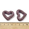 Heart Shape Polymer Clay Rhinestone Beads CLAY-NH0001-09A-05-4