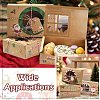 12 pcs 4 Styles Christmas Theme Kraft Paper Gingerbread Candy Boxes with PET Window ST-CJ0010-15-7