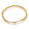 Brass Beaded Stretch Bracelets for Women BJEW-U018-01G-5