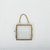 Mini Brass Wall Hanging Photo Frame for Pressed Flower with Chain ODIS-H002-05G-08-1