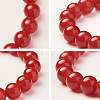 Natural Red Agate Round Beads Stretch Bracelets BJEW-PH0001-8mm-04-5