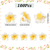 100Pcs Handmade Polymer Clay 3D Flower Plumeria Beads CLAY-SC0002-48C-2