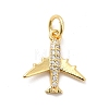 Rack Plating Brass Micro Pave Cubic Zirconia Charms X-KK-K270-39G-1