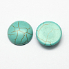 Craft Findings Dyed Synthetic Turquoise Flat Back Dome Cabochons X-TURQ-S266-6mm-01-1