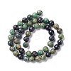 Natural Green Line Jaspe Beads Strands G-K317-A15-4