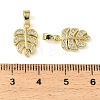 Brass Micro Pave Clear Cubic Zirconia Charms KK-A290-01A-G-3