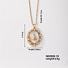 Elegant Vintage Hollow Brass Crystal Rhinestone Virgin Mary Pendant Necklaces for Women OJ5614-4-1