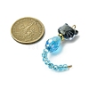 Cat Shapes Glass Links Connector Charms PALLOY-JF03239-2