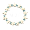 Natural White Jade & Synthetical Turquoise Beaded Bracelets for Women BJEW-JB13916-2
