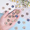 30Pcs 6 Style Alloy Enamel Pendants ENAM-SZ0003-30-3