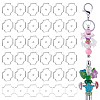 100Pcs Transparent Acrylic Cross Beads OACR-GA0001-34-1