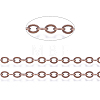 Brass Flat Oval Cable Chains CHC025Y-01-R-1